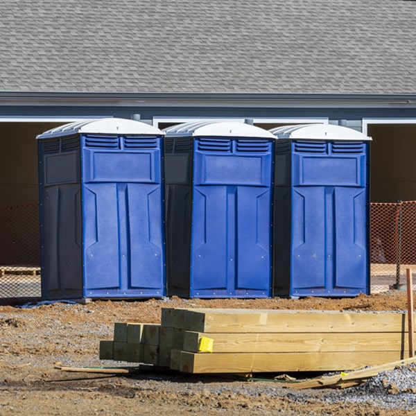 what is the expected delivery and pickup timeframe for the portable toilets in Bradford IA